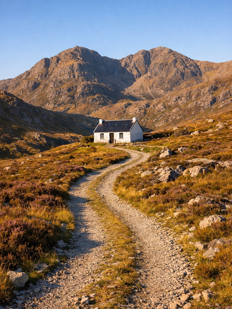 A winding mountain path in Wester Ross representing business planning.